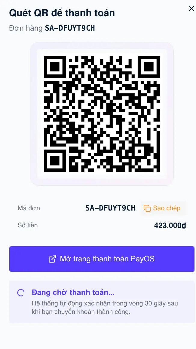 Quét mã QR thanh toán
